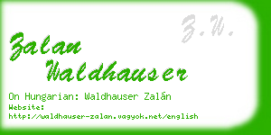 zalan waldhauser business card