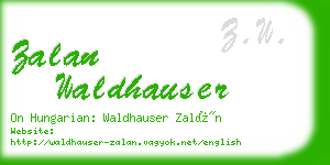 zalan waldhauser business card